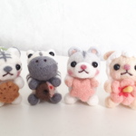 【ｍ様ご予約品】ホワイトタイガーちゃんとクッキーのストラップ　他全４点