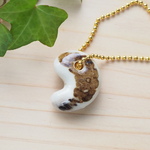 再版-鹿角の勾玉03（シカの角のアクセサリー）長さ:2.9cm
