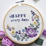 85お花柄　飾り　鈴刺繍作成キット　お花シリーズ
