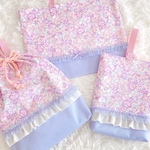 ユニコーン ラビット ピンク♡フリル レッスンバッグ セット☆入園グッズ・入学セット 女の子 お着替え袋 上履き入れ オーダー  ゆめかわ 入園入学セット うさぎ柄