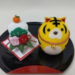 干支飾り 虎と鏡餅