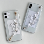 ✿iPhone15シリーズ対応✿ キーリングハンガー【大きな蝶々とハート】iPhoneケース　韓国