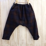 再販×2　チェック柄のサルエルパンツ　90㎝