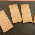工作材　12×5.3×0.5センチ　40枚セット　かまぼこ板　us