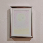20．やさしい月（淡）【クレヨン画】