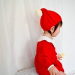 クリスマス　サンタ　どんぐり帽子　ベビー　コスプレ