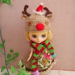 MB-189-2[ミディブライス 赤鼻のトナカイさん４点セット] アウトフィット Blythe outfit　よしえ屋