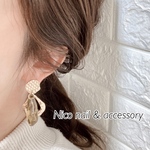 No.145  ぷっくりドロップビーズのアースカラーピアス or イヤリング