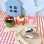 【19】おままごと＊4種のフェルトケーキセット＊クリスマス
