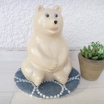 しろくま貯金箱　ミナペルホネン　タンバリン　マット　ハンドメイド