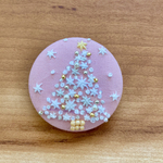 ビーズ刺繍くるみボタン（ヘアゴム/ブローチ）