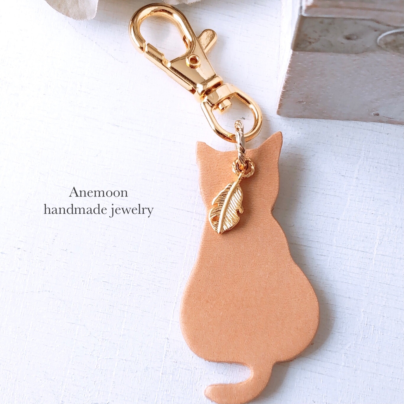 キャンディーバッグキーホルダー ねこ エメラルドグリーン系 キャンディーバッグキーホルダー ねこ エメラルドグリーン系