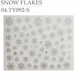 🆕04 送料込＊ 選べる2枚セット 6種　雪 クリスマス  レジン封入 ネイルシール 雪の結晶