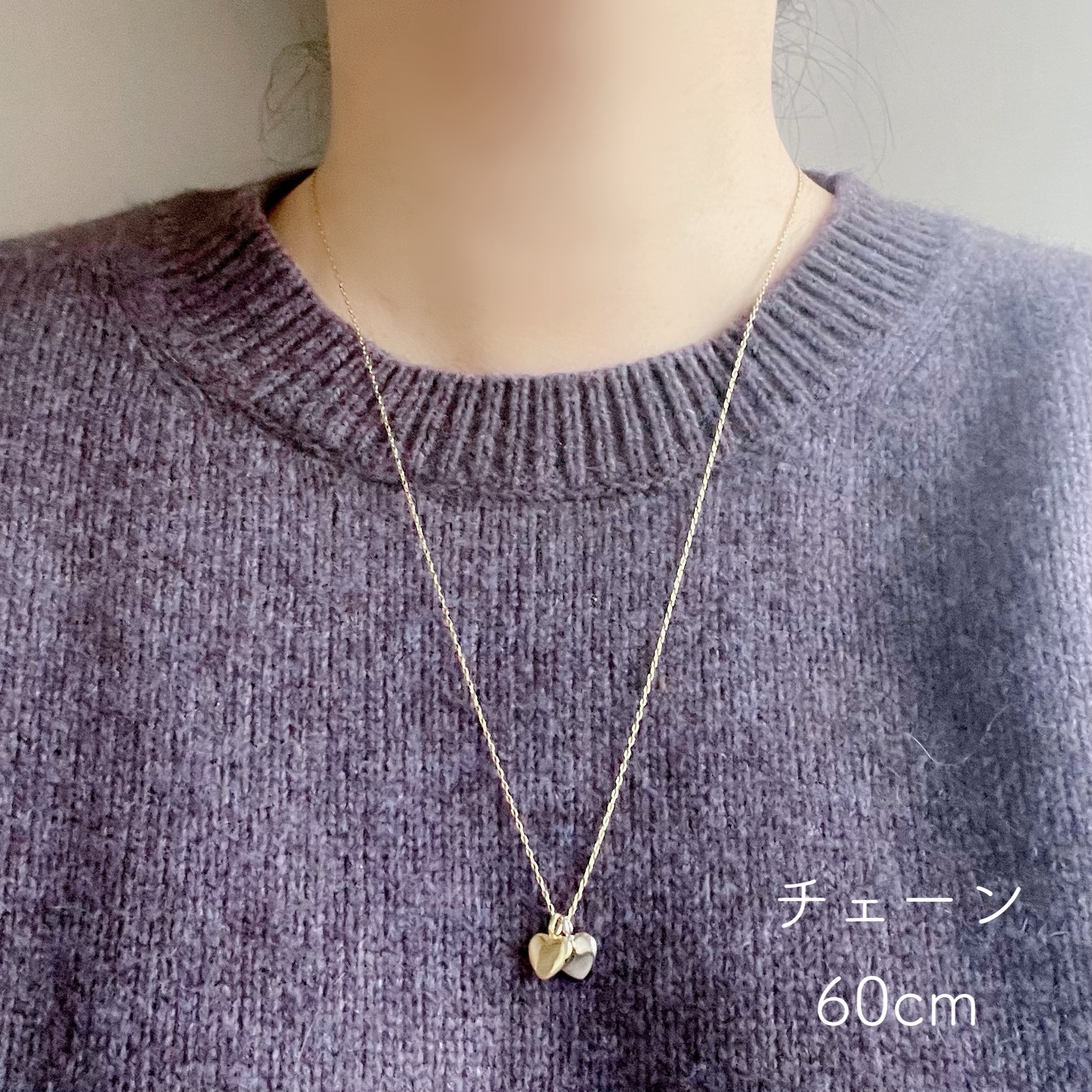 ノバ シルバー ダブル タグ ロング ネックレス タッセルの2連ロングネックレス シルバーカラー ネックレス