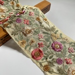 約10.5cm幅/刺繍リボン/オーガンジー/ワイド/花刺繍