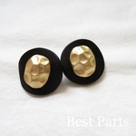 2pcs ピアスパーツ マットゴールド ブラック