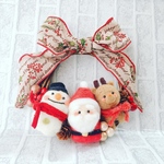 クリスマスリース 羊毛フェルト