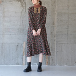 ヨーロッパヴィンテージ風♡レトロフォークロアワンピース（21w-22）アンティークレッド