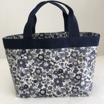 Mさま専用　【S】リバティお散歩バッグ　ベッツィ(ブルーグレー) 