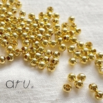 [B2111-1] 【180個】 丸玉 メタル ビーズ 3.2mm 大容量 びーず ピアス イヤリング ネックレス ブレスレット ゴールド
