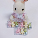 うさぎのギモーヴセット　ミニチュアハンドメイド　ドール　シルバニア　