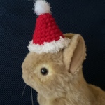 ウサギのクリスマスの帽子