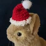 ウサギのクリスマスの帽子