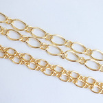 金アレ対応 色褪せにくい フィガロチェーン 2.3×3.8mm 切り売り 25cm