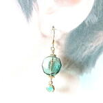 （送料無料） 吹きガラスビーズピアス⑤　※マスクチャーム・イヤリン・に変更可能