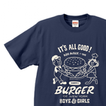 【再販】ハンバーガー＆BOY＆GIRL　XS～XL　　　Tシャツ【受注生産品】