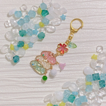 三色団子うさぎ フレームレジン キーホルダー＊