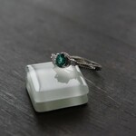 グリーントパーズ　ドッティCZリング　SILVER925　