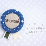 ☆キラキラお星様☆彡 の名札ブローチ〜for boys〜