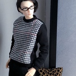 《六分の一男子図鑑》千鳥柄カットソー