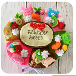 動物フェルトケーキ（パーツ縫い付けバージョン）
