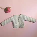 ポピー・ばーびー人形のハンドメイド洋服＊金糸入りニットのジャケット