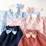 yuukoro8196様専用★ハンドメイドベビー袴(70cm)双子ちゃんセット＋お花のヘアバンド
