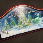 ꧁  聖夜　Merry Christmas ꧂ クリスマスボード　トールペイント