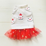 スノーマン×お星様チュールワンピース/レッド