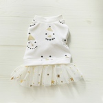 スノーマン×お星様チュールワンピース/ホワイト