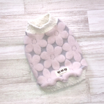 オーダー可能 犬服 立体花柄タンクトップ(ピンク)