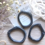 A1114【送料無料】マーブル  変形フープ  アクリルパーツ  穴あり  4pcs