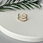 小さめイヤーカフ　ギザギザ　デザインカフ　ツイスト