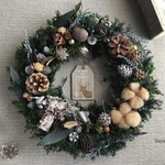  * Brown cotton *  Christmas wreath * クリスマスリース  ギフト🌿