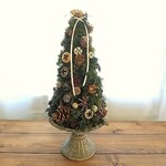 木の実のクリスマスツリー（グレー花器）