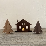 メリークリスマス♪もみの木と山小屋セット