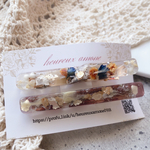 期間限定✨2本set  ボタニカル レジン ヘアクリップ