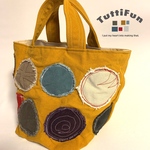 tuttifun＊maru柄の黄色バック