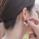 【プチプラ】パール×フラワーピアス