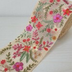 〖50cm〗インド刺繍リボン  <商品No.266 パープル>